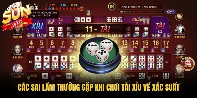 Các sai lầm thường gặp khi chơi tài xỉu về xác suất