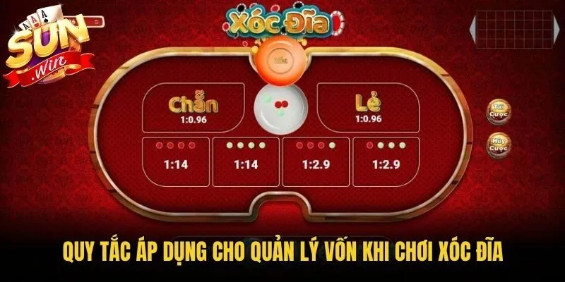 Quy tắc áp dụng cho quản lý vốn khi chơi Xóc Đĩa