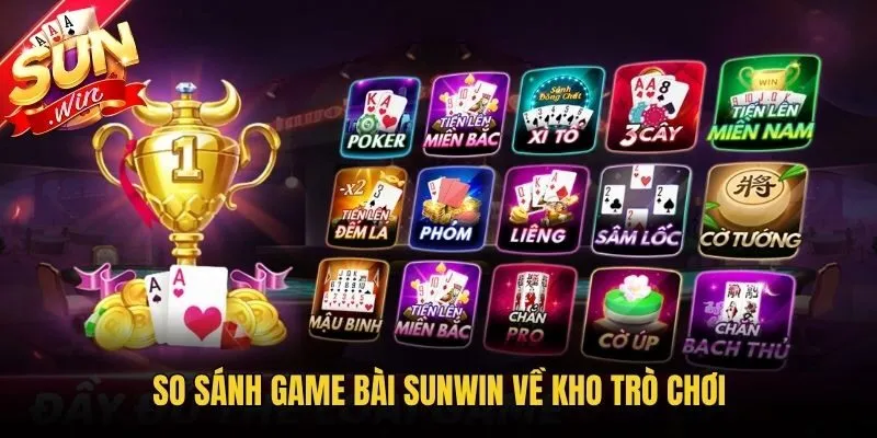 So sánh game bài Sunwin về kho trò chơi