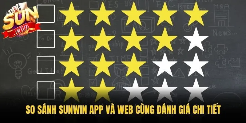 So sánh Sunwin app và web cùng đánh giá chi tiết